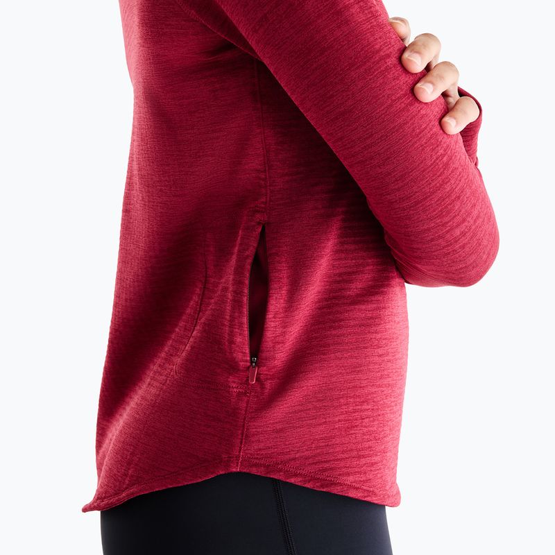Női hosszú ujjú póló futáshoz New Balance Athletics Heat Grid 1/2 Zip podium red 7
