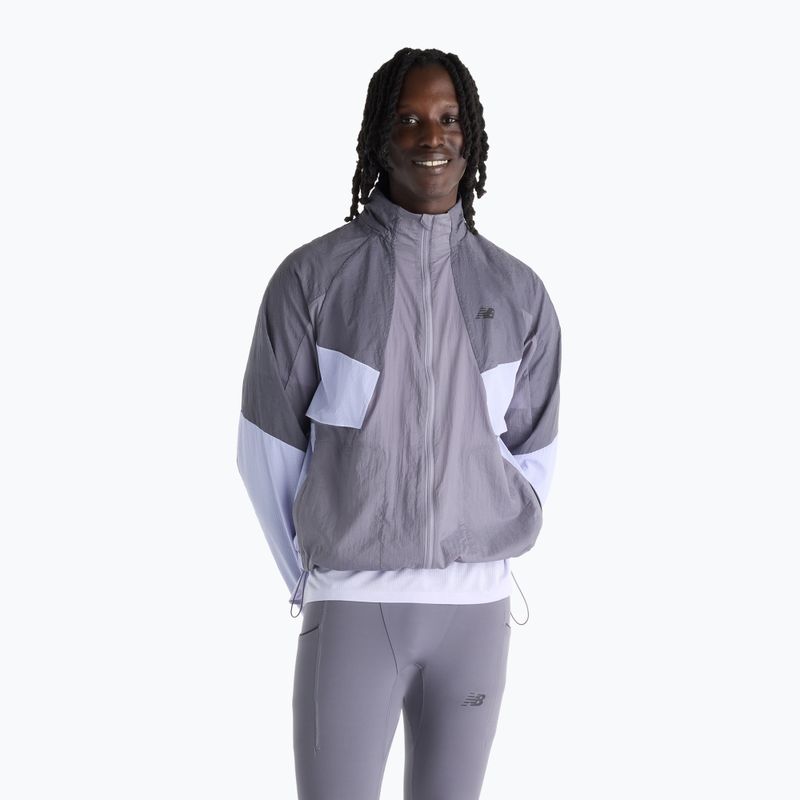 Férfi futókabát New Balance Reflective RC Jacket off-line grey/smoked violet