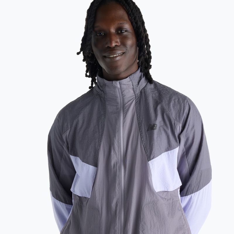 Férfi futókabát New Balance Reflective RC Jacket off-line grey/smoked violet 4