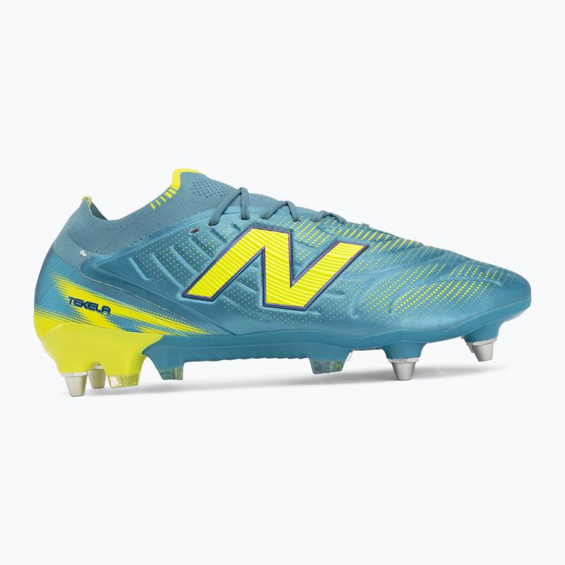 Focicipők New Balance Tekela Elite Low V5 SG metallic blue/alkaline green/team navy 2