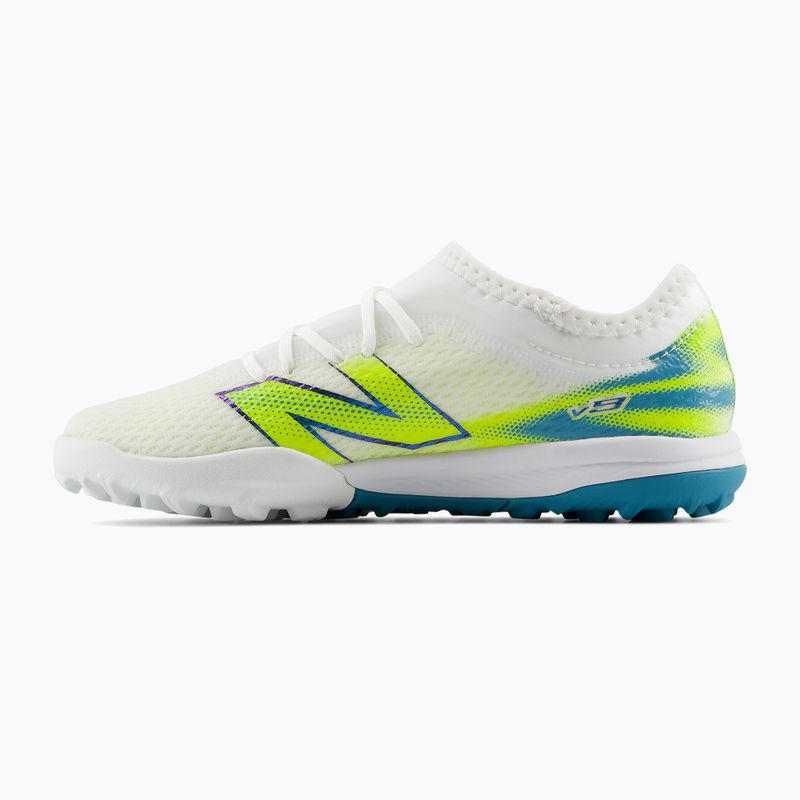 Gyermek focicipők New Balance Furon Team V9 TF white/alkaline green 2