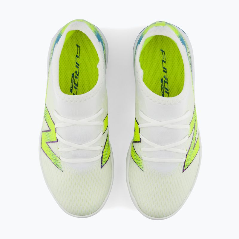 Gyermek focicipők New Balance Furon Team V9 TF white/alkaline green 6