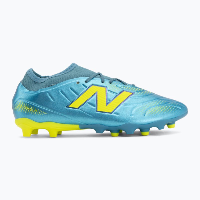 Gyermek focicipők New Balance Tekela Team V5 FG metallic blue/alkaline green 2
