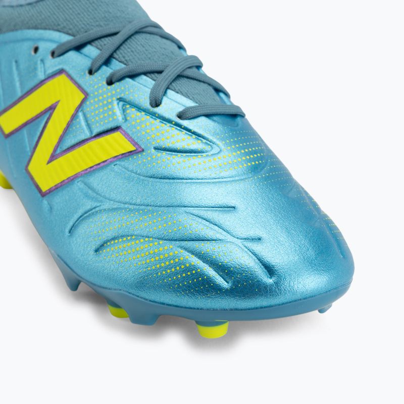 Gyermek focicipők New Balance Tekela Team V5 FG metallic blue/alkaline green 7