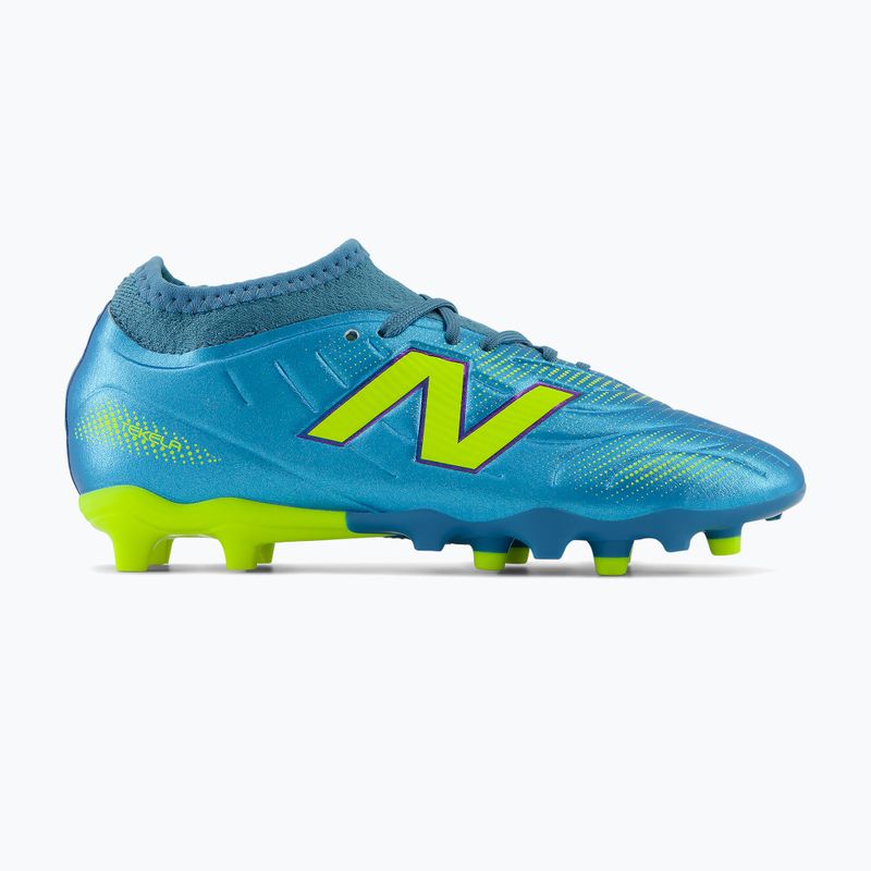 Gyermek focicipők New Balance Tekela Team V5 FG metallic blue/alkaline green 2