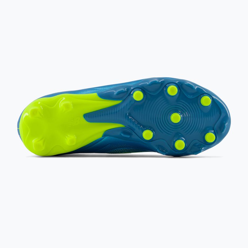 Gyermek focicipők New Balance Tekela Team V5 FG metallic blue/alkaline green 4