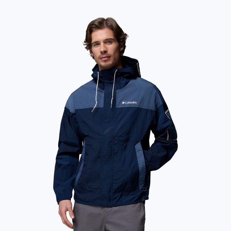 Férfi softshell dzseki Columbia Challenger II Windbreaker collegiate navy/dark mountain 4