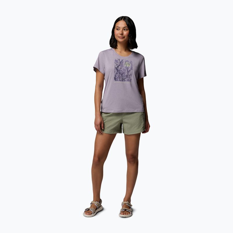 Női póló Columbia Parsons Point Scoop Tee lavender pearl heather/canopy view 2