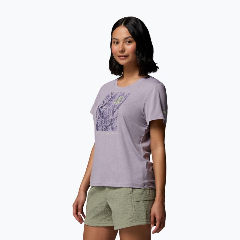 Női póló Columbia Parsons Point Scoop Tee lavender pearl heather/canopy view 4