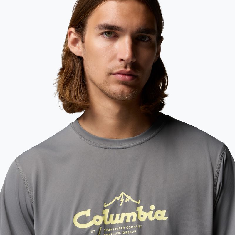 Férfi póló Columbia Zero Rules Light Graphic Crew city grey/scripted peaks 5