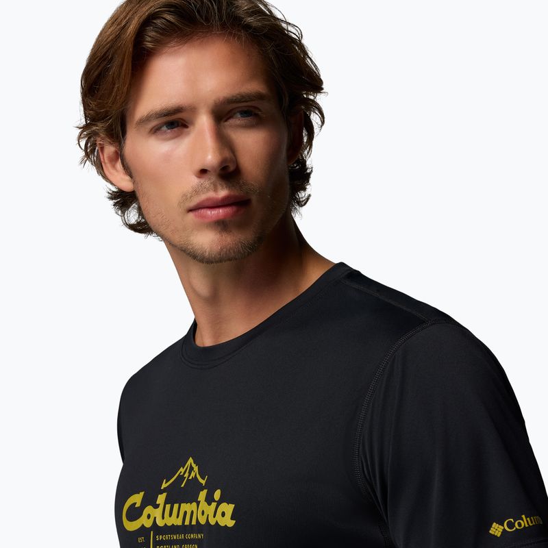 Férfi póló Columbia Zero Rules Light Graphic Crew black/scripted peaks 5