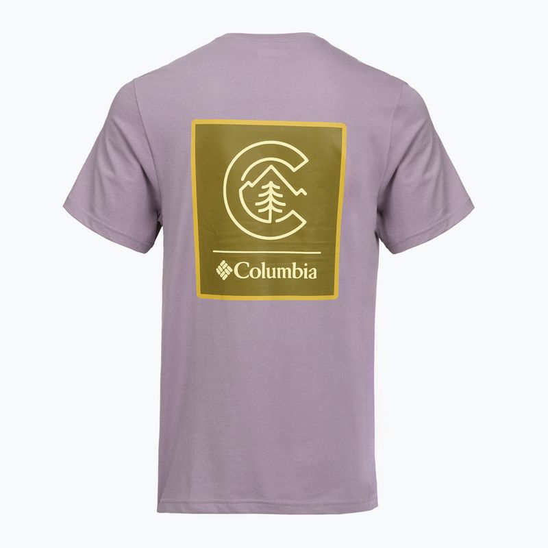 Férfi póló Columbia CSC Basic Logo Back Tee shale purple/linework c badge 2