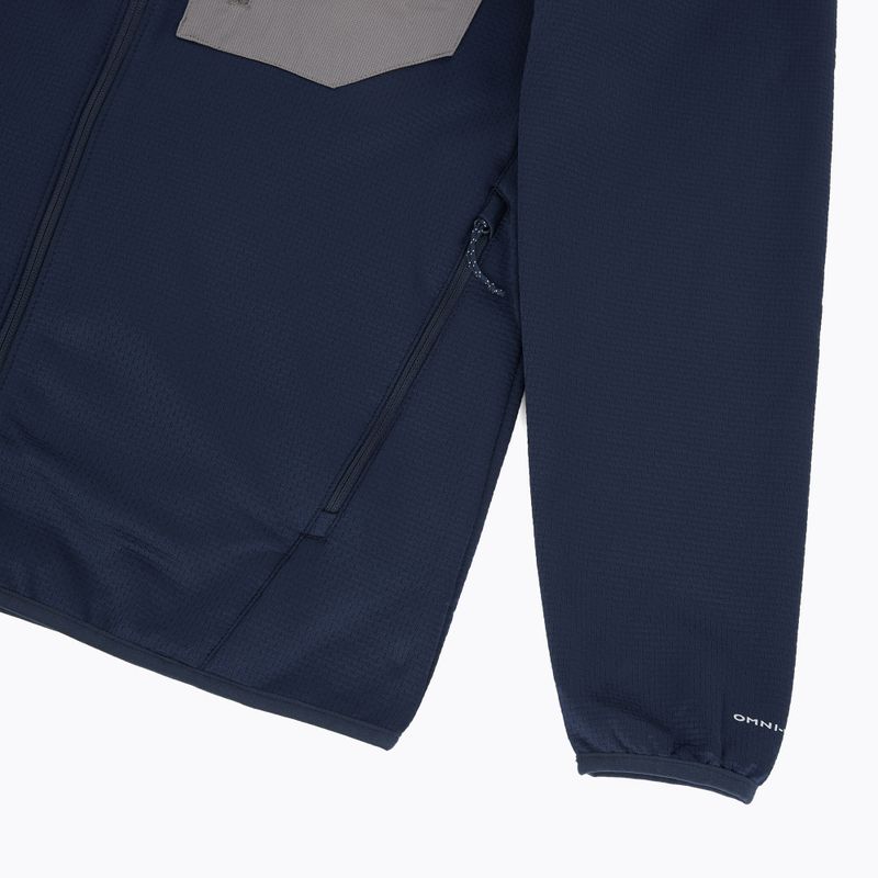 Férfi túrafelső Columbia Tall Heights Hdd Grid Fleece Full Zip collegiate navy/city grey 4