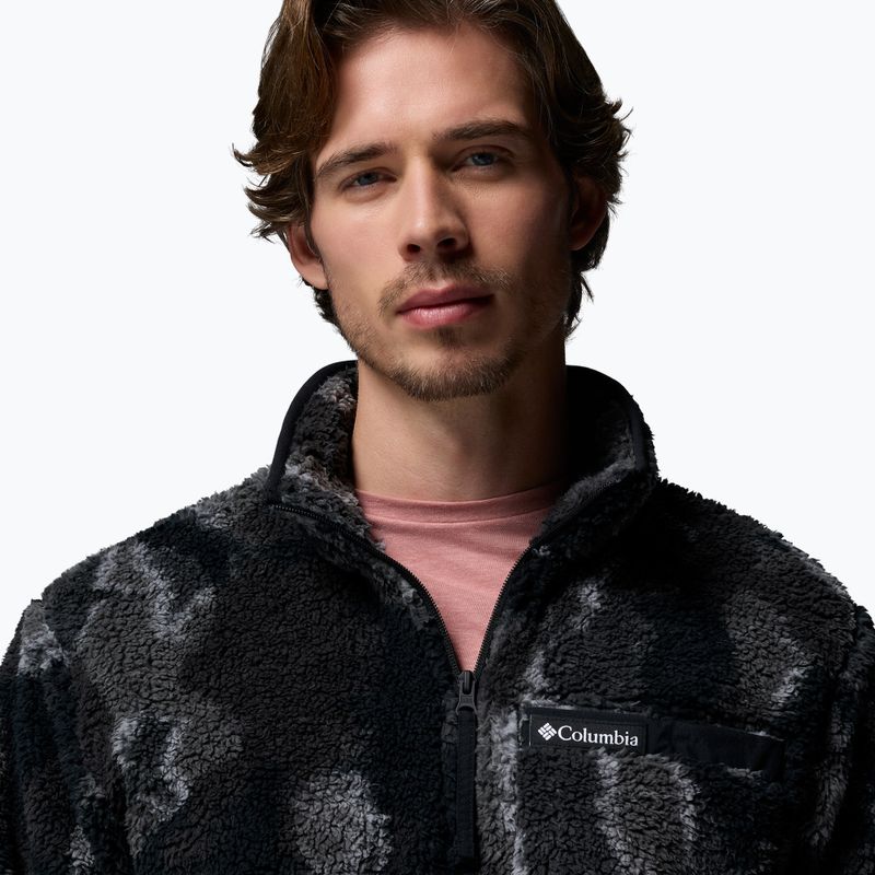 Férfi pulóver Columbia Rugged Ridge High Pile Half Zip black treebark 5