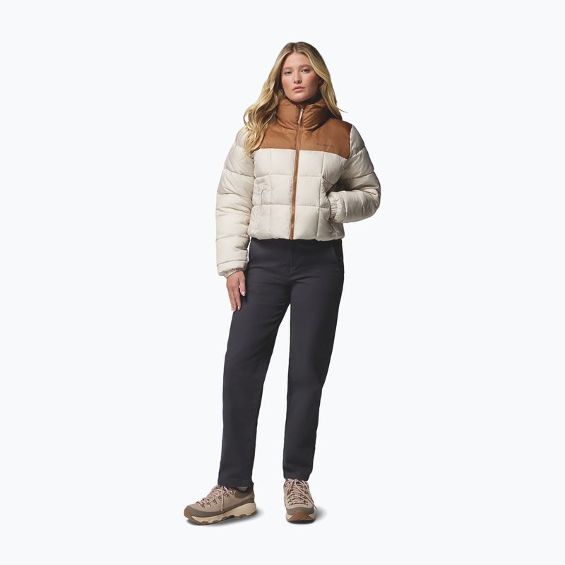 Női bélelt kabát Columbia Puffect III Cropped dark stone/camel brown 2