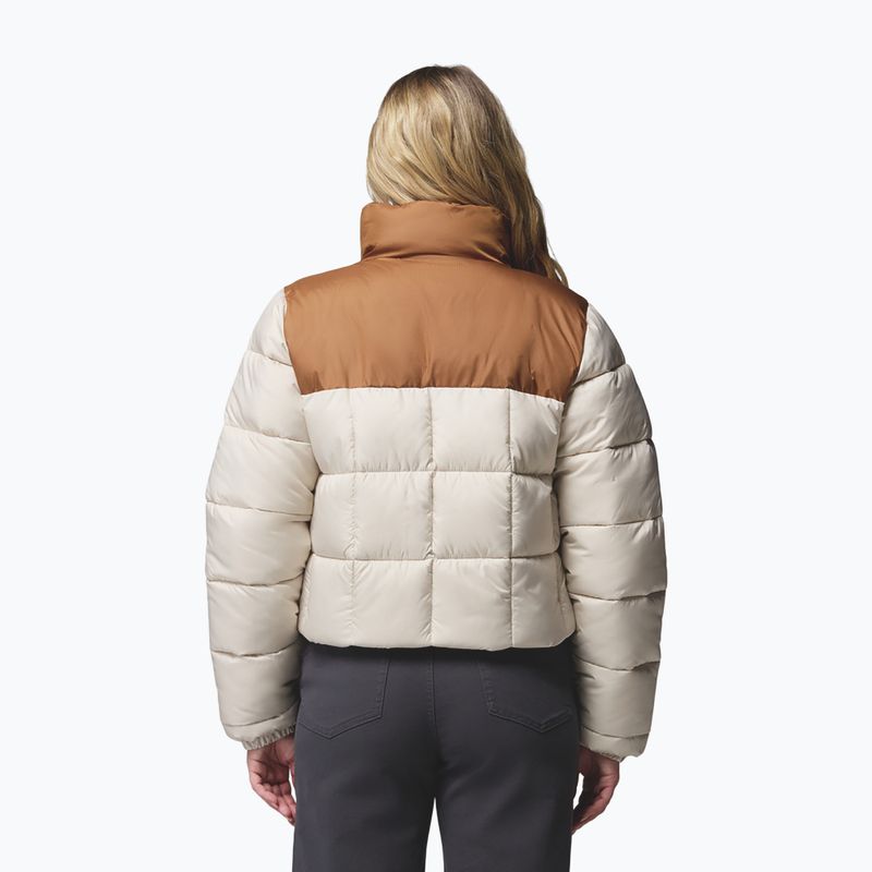 Női bélelt kabát Columbia Puffect III Cropped dark stone/camel brown 3