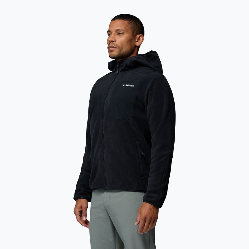 Férfi polár pulóver Columbia Pacific Arch 200 Hooded FZ Fleece Black 4