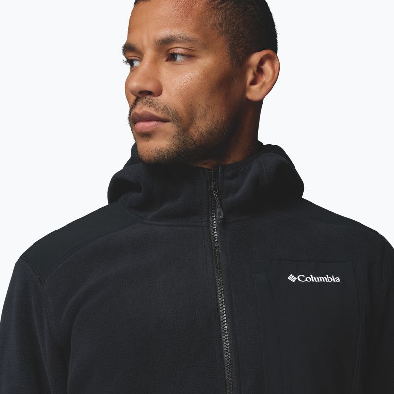 Férfi polár pulóver Columbia Pacific Arch 200 Hooded FZ Fleece Black 6