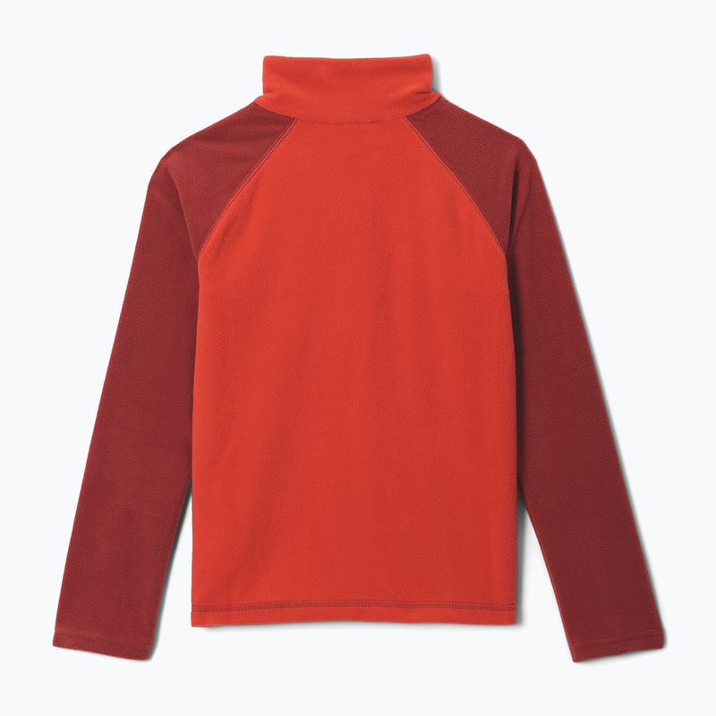 Gyerek polár pulóver Columbia Glacial Half Zip super sonic/red oxide 2
