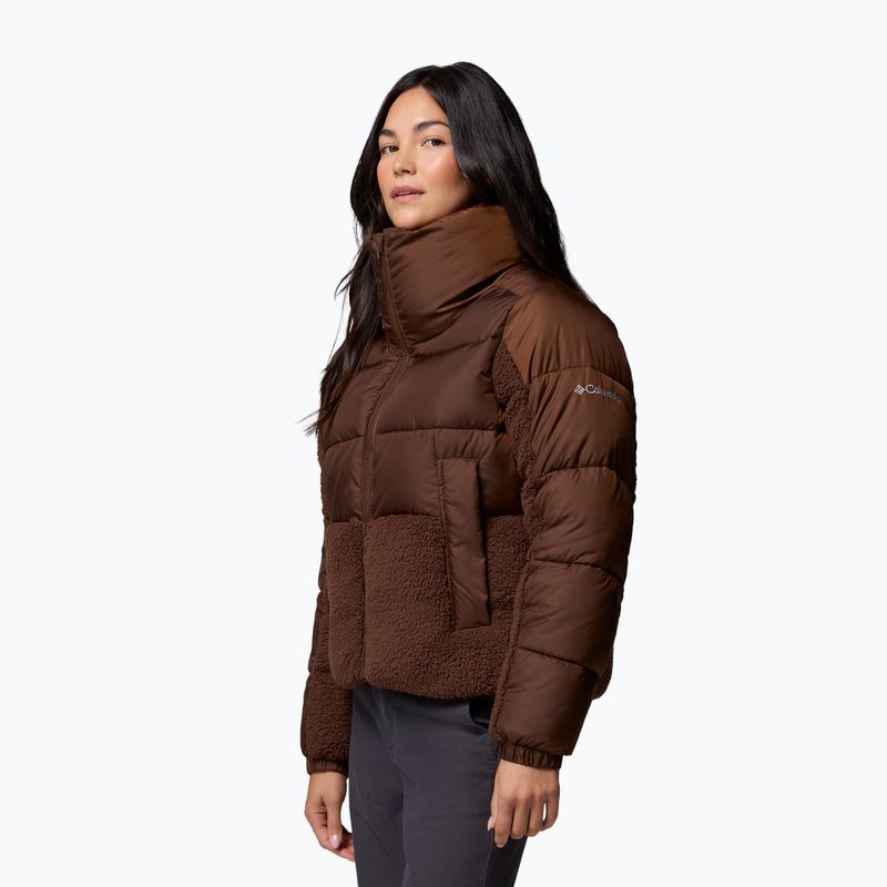 Női hibrid kabát Columbia Leadbetter Point II Sherpa Hybrid tobacco 4