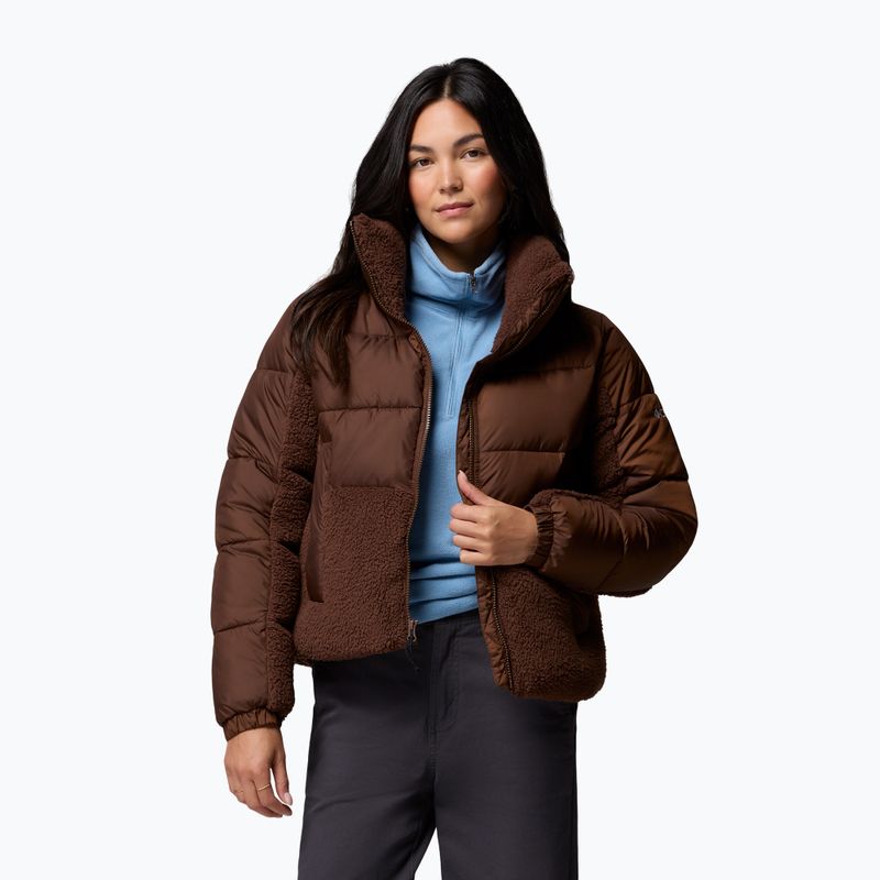 Női hibrid kabát Columbia Leadbetter Point II Sherpa Hybrid tobacco 5