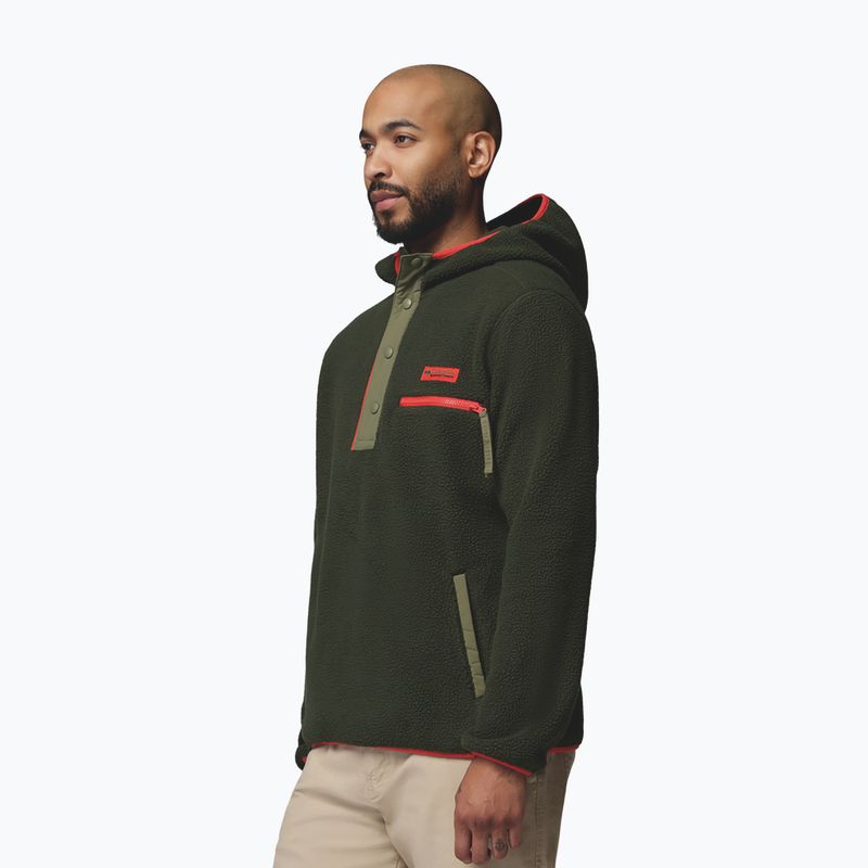 Férfi polár pulóver Columbia Helvetia II Hoodie Greenscape 4
