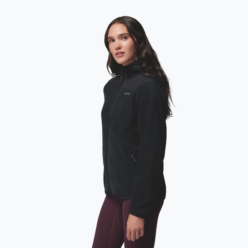 Női polár pulóver Columbia Pacific Arch 200 Hooded Full Zip Fleece Black 5