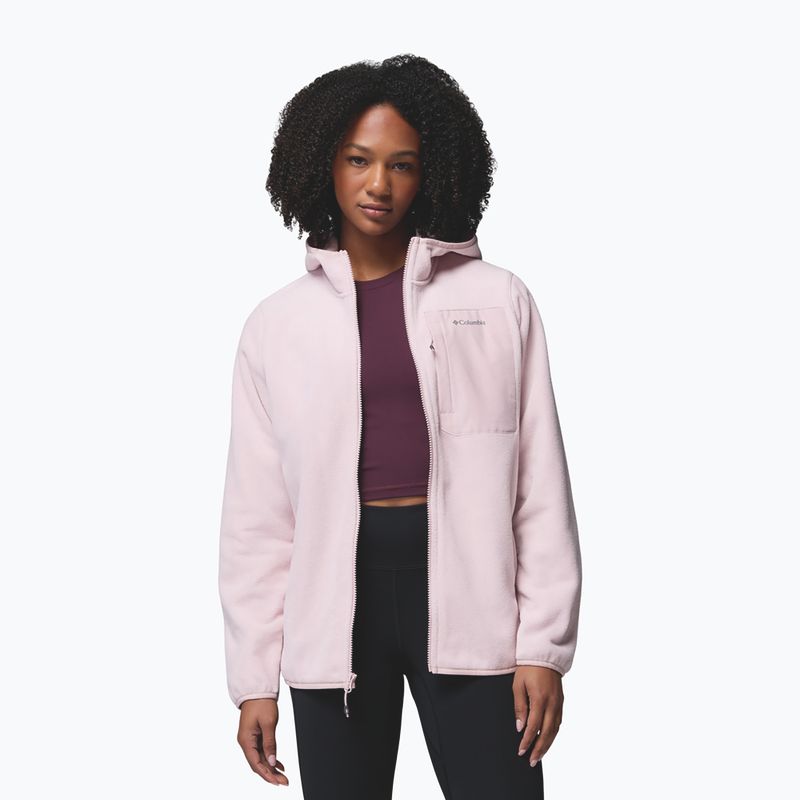 Női polár pulóver Columbia Pacific Arch 200 Hooded Full Zip Fleece mineral pink 5