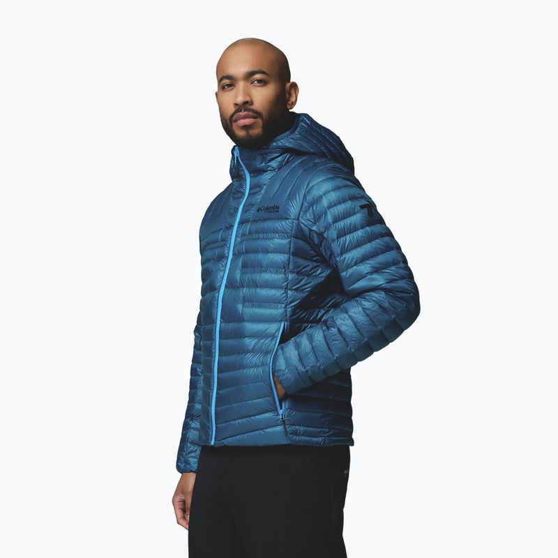 Férfi pehelykabát Columbia Endevour Mountain Down Hooded phoenix blue 5