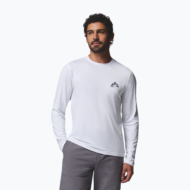 Férfi hosszú ujjú póló Columbia Parsons Point LS Graphic Tee white zigzag climb