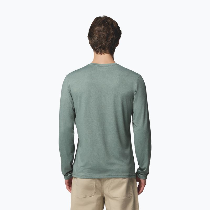 Férfi hosszú ujjú póló Columbia Parsons Point LS Graphic Tee sedona sage heather framed peakscape 3