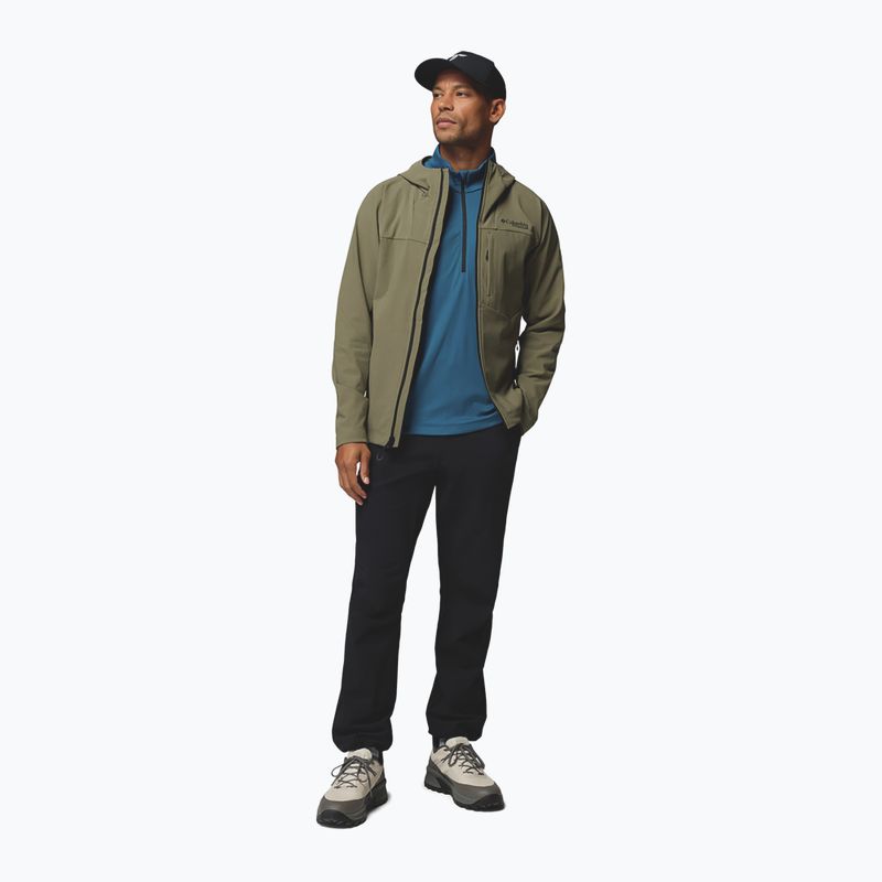 Férfi softshell dzseki Columbia Tennen Mountain Hooded Softshell stone green 2