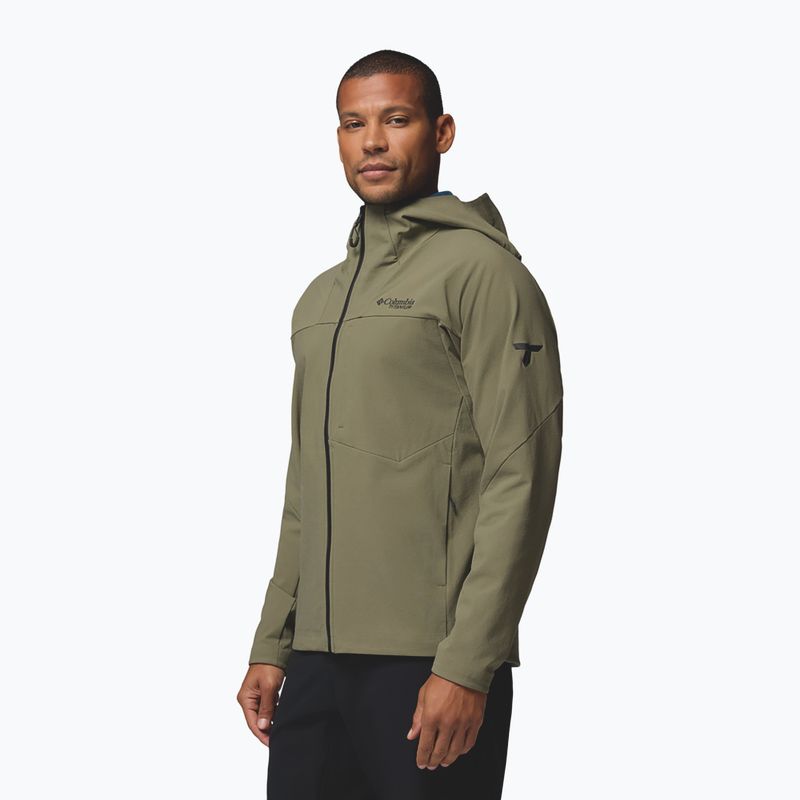 Férfi softshell dzseki Columbia Tennen Mountain Hooded Softshell stone green 5