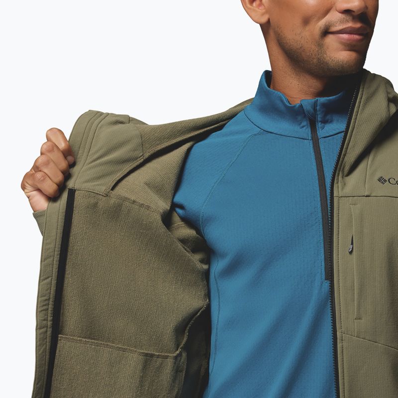 Férfi softshell dzseki Columbia Tennen Mountain Hooded Softshell stone green 9