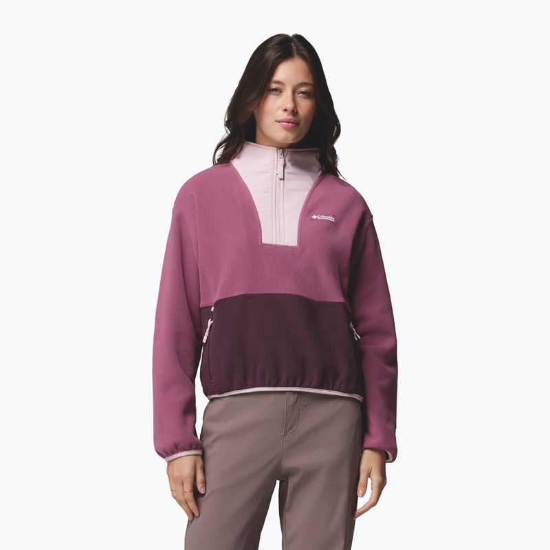 Női polár pulóver Columbia Sequoia Grove II Half Zip Fleece Antique Mauve/Moonvista/Mineral Pink