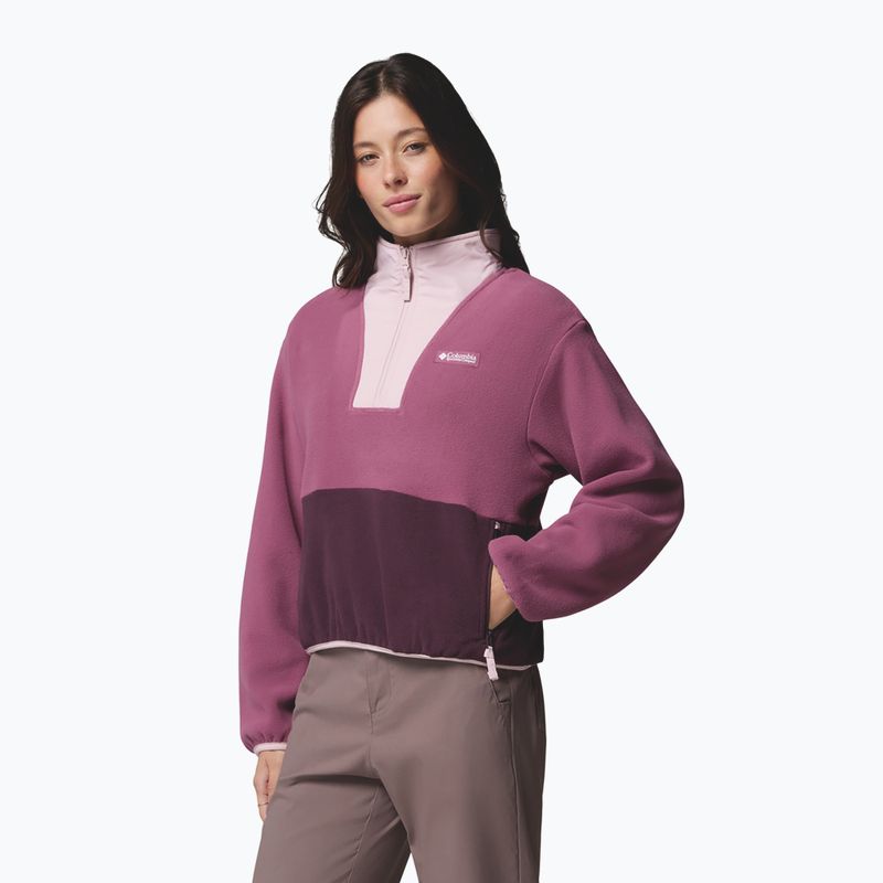 Női polár pulóver Columbia Sequoia Grove II Half Zip Fleece Antique Mauve/Moonvista/Mineral Pink 4