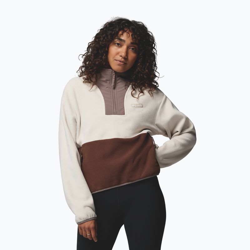 Női polár pulóver Columbia Sequoia Grove II Half Zip Fleece dark stone/tobacco/iron