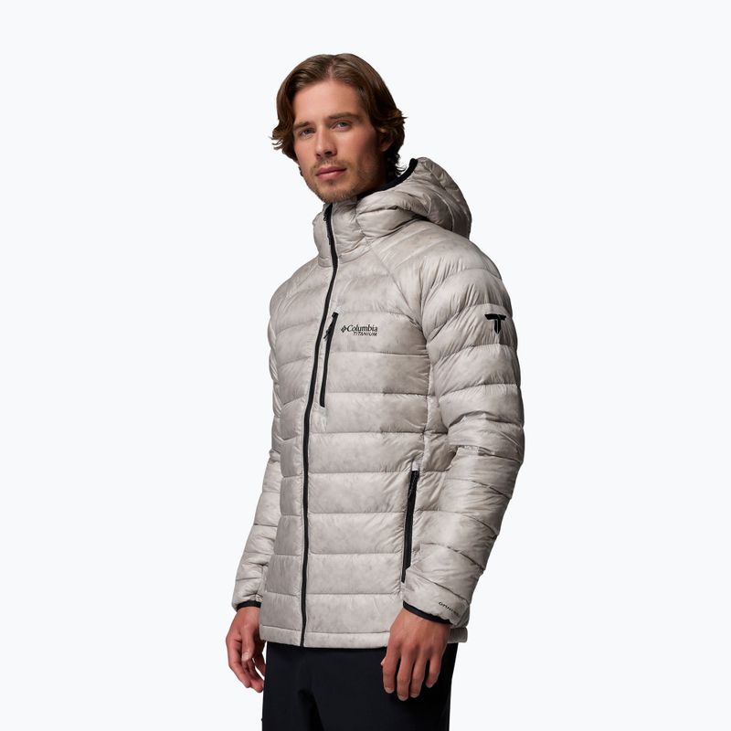 Férfi pehelykabát Columbia Arctic Crest Down Hooded flint grey 4