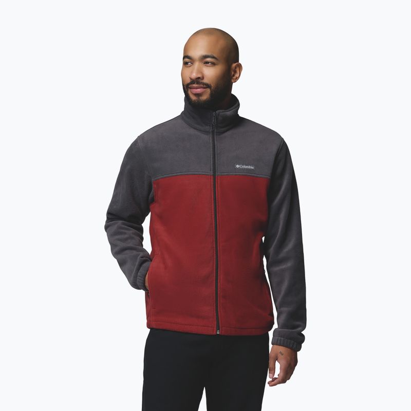 Férfi polár pulóver Columbia Steens Mountain Full Zip 2.0 Shark/Red Oxide