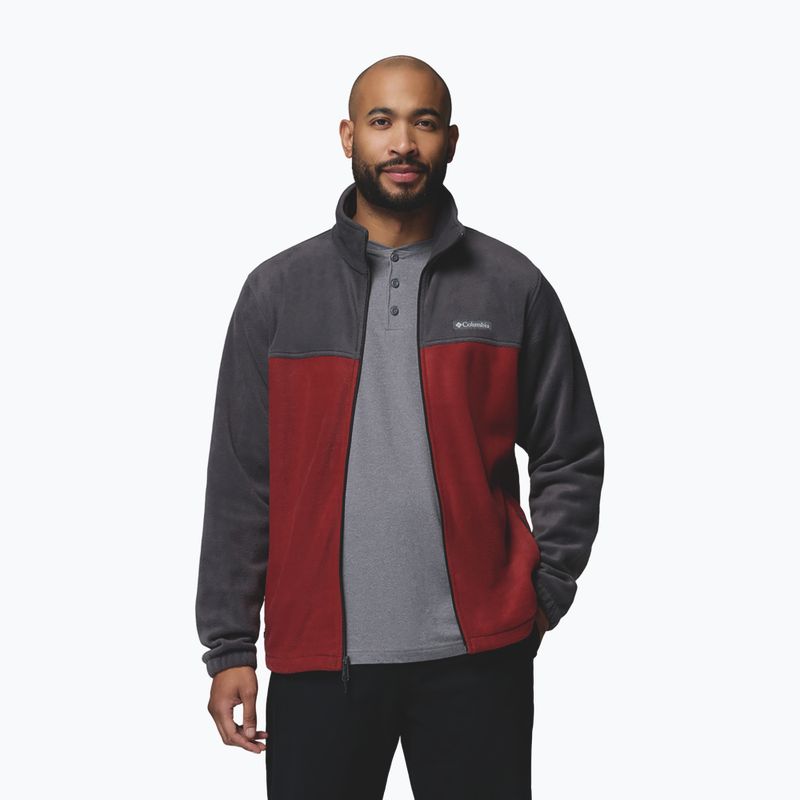 Férfi polár pulóver Columbia Steens Mountain Full Zip 2.0 Shark/Red Oxide 4