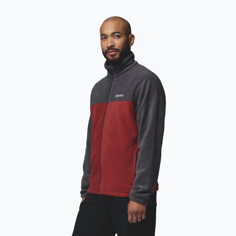 Férfi polár pulóver Columbia Steens Mountain Full Zip 2.0 Shark/Red Oxide 5