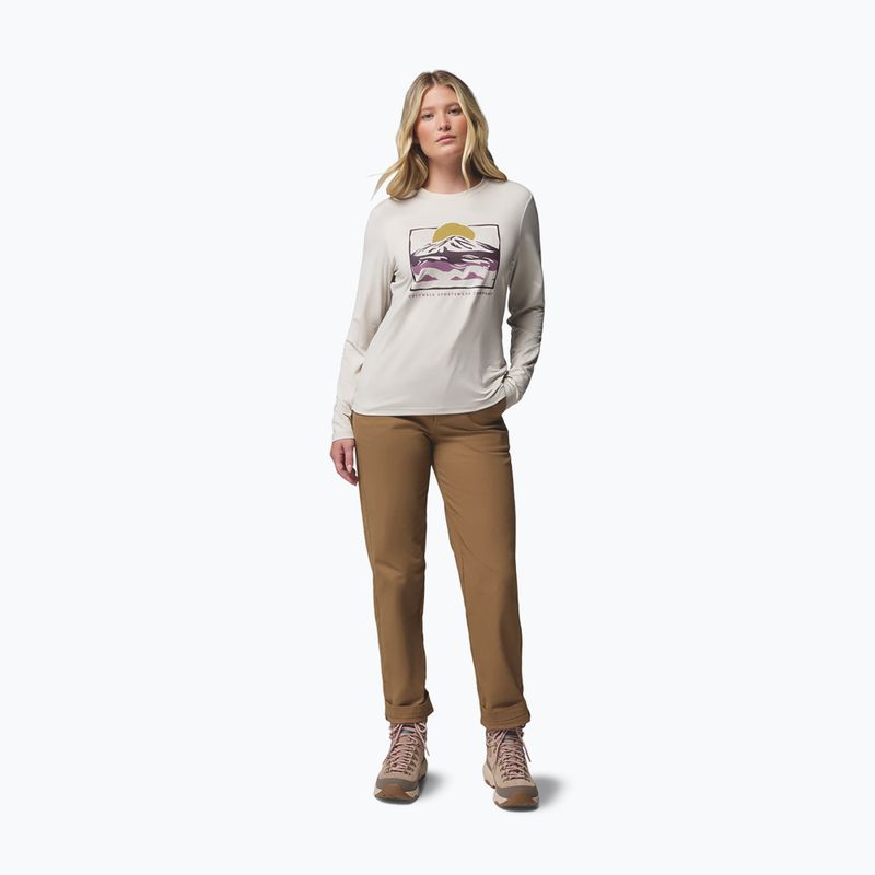 Női hosszú ujjú póló Columbia Parsons Point LS Graphic Tee dark stone heather/all terrain 2