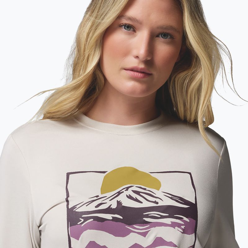 Női hosszú ujjú póló Columbia Parsons Point LS Graphic Tee dark stone heather/all terrain 5