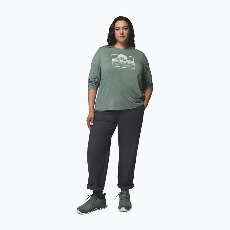 Női hosszú ujjú póló Columbia Parsons Point LS Graphic Tee sedona sage heather/all terrain 2