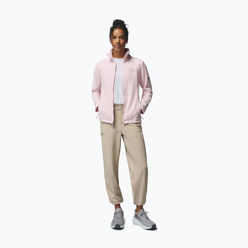 Női polár pulóver Columbia Fast Trek II powder pink 2