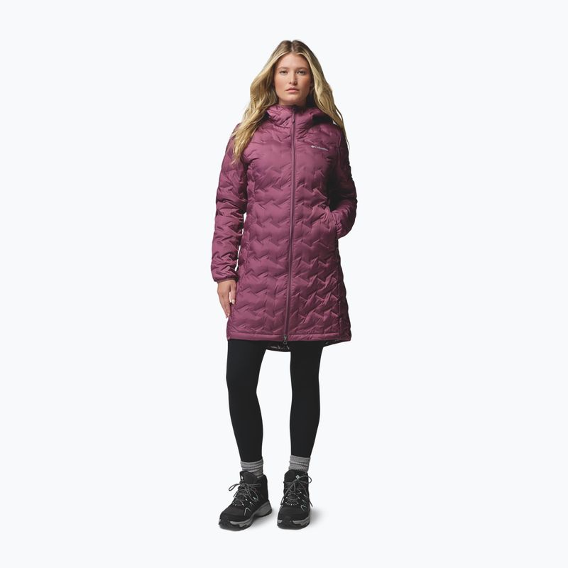 Női pehelykabát Columbia Delta Ridge II Long Down antique mauve 2