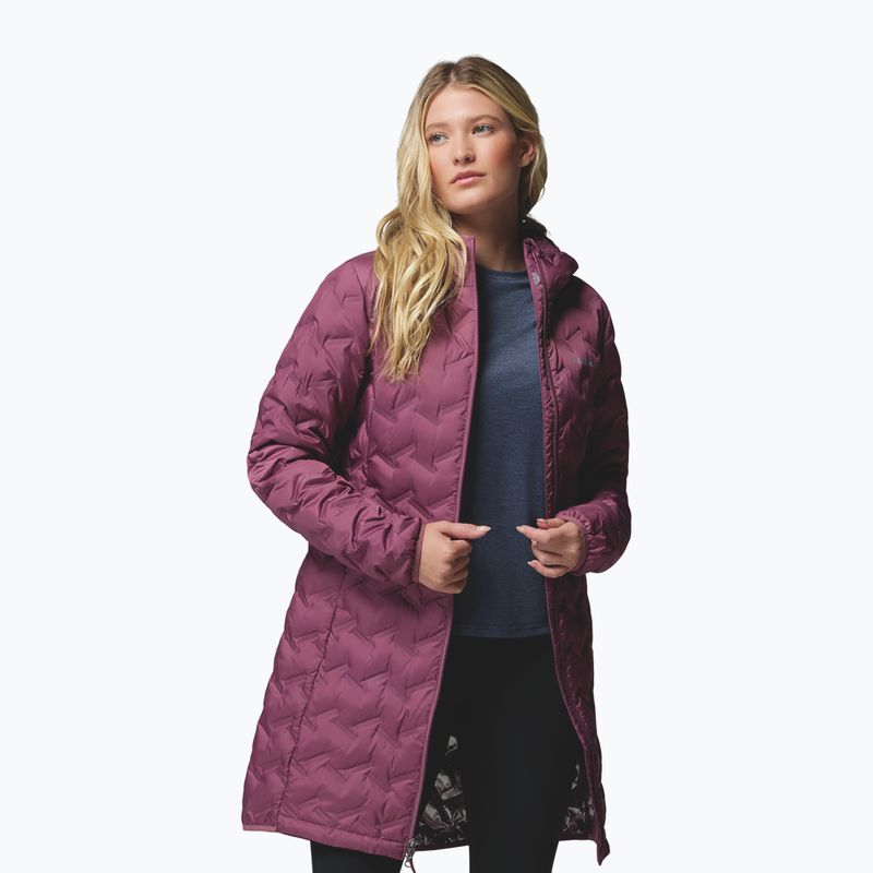 Női pehelykabát Columbia Delta Ridge II Long Down antique mauve 4