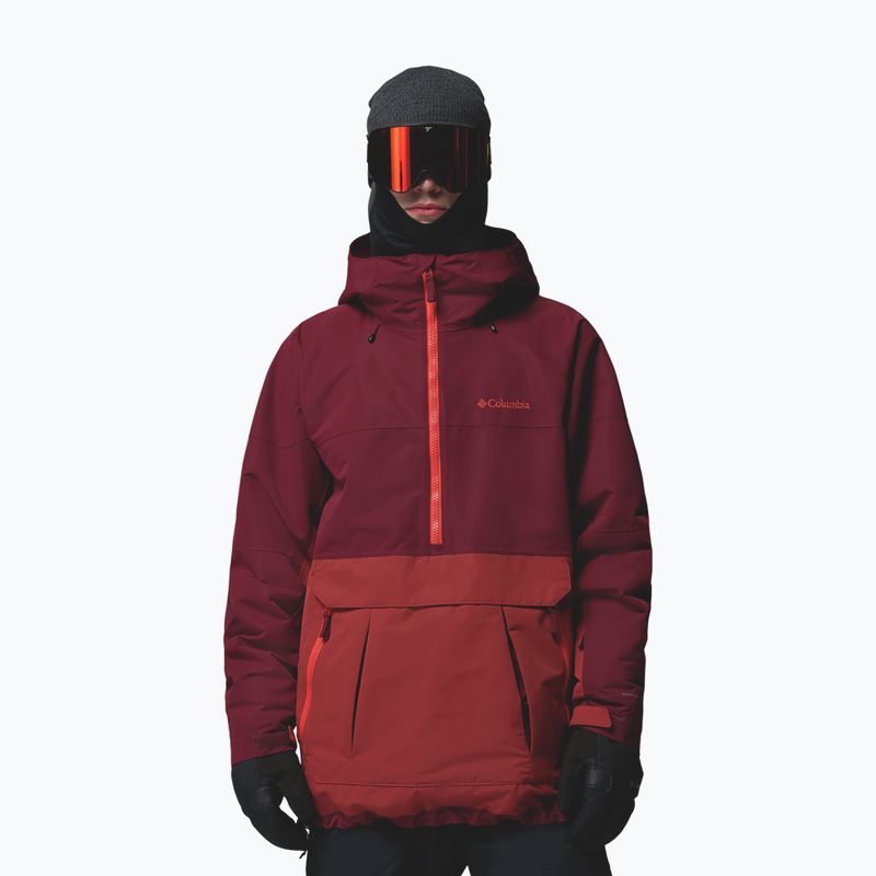Férfi snowboarddzseki Columbia Coreshot Shell Anorak red oxide/rich wine