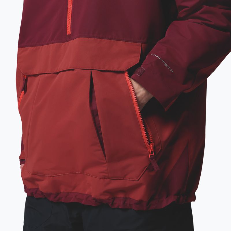 Férfi snowboarddzseki Columbia Coreshot Shell Anorak red oxide/rich wine 11