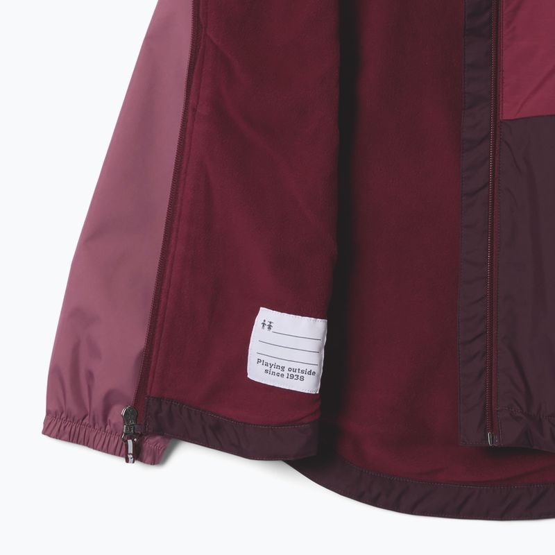 Gyermek esőkabát Columbia Rainy Trails III Fleece Lined moonvista/rich wine/antique mauve 3
